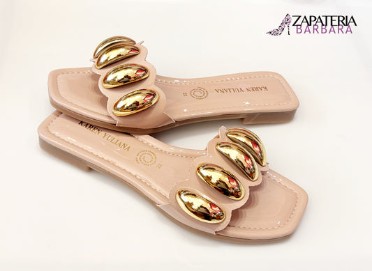 SANDALIA KAREN YULIANA 1014 CH MAQUILLAJE/ORO
