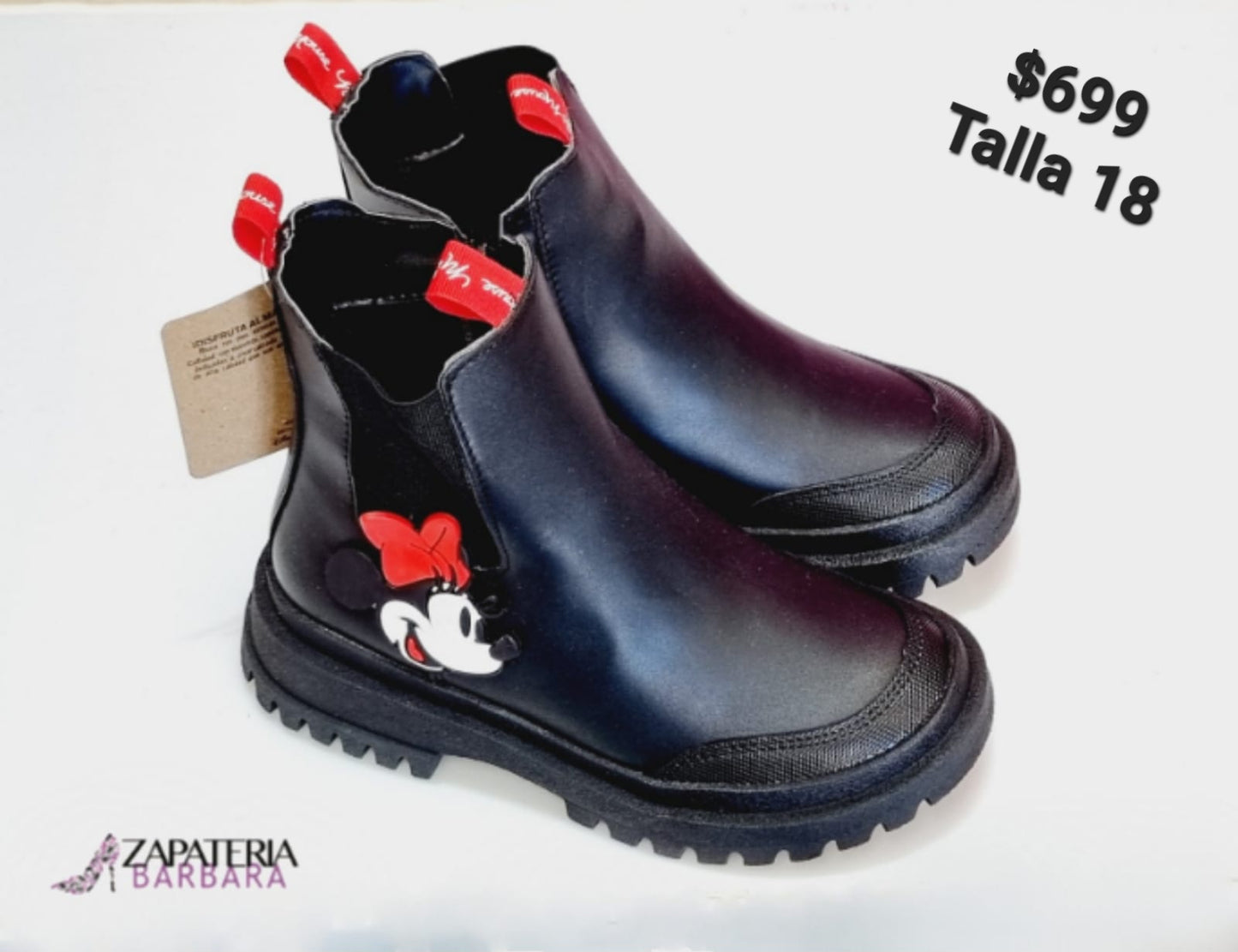 BOTIN 64008 DISNEY MINNIE NEGRO