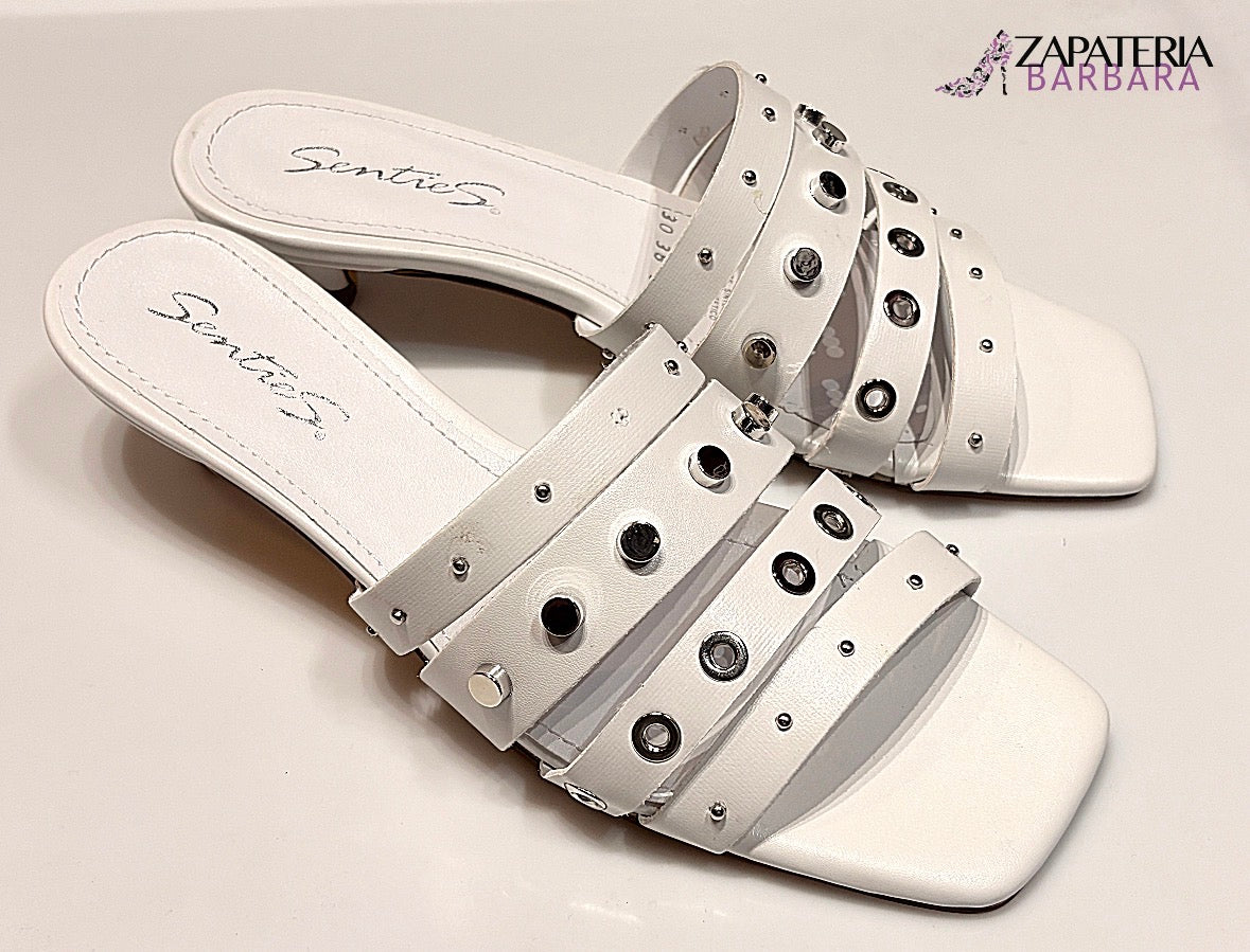 SANDALIA MINI TACON 262 SENTIES BLANCO