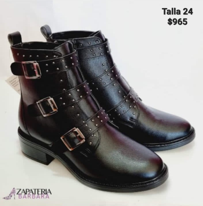 BOTIN 311306 EFE LULU PIEL NEGRO TRES HEBILLAS