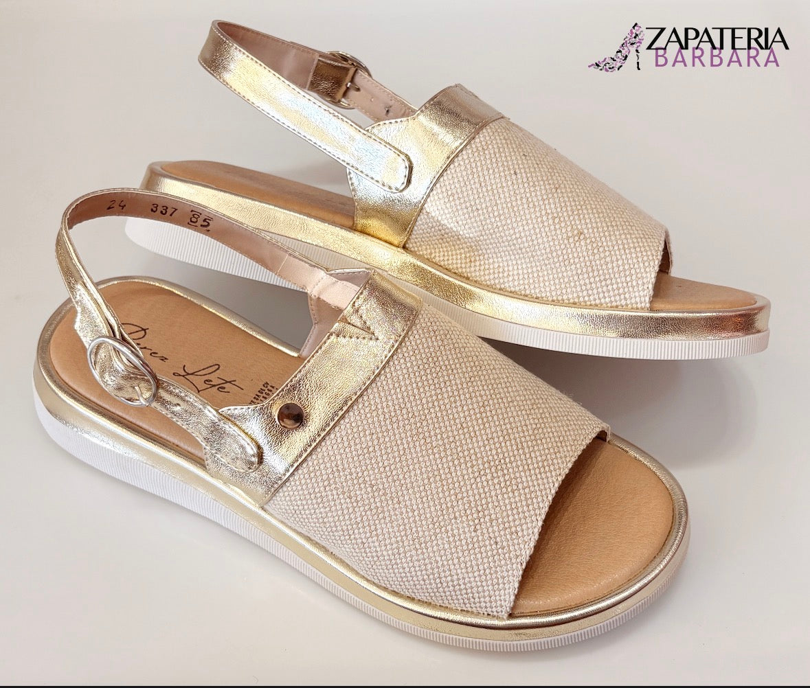 SANDALIA PEREZ LETE 33785 YUTE ORO