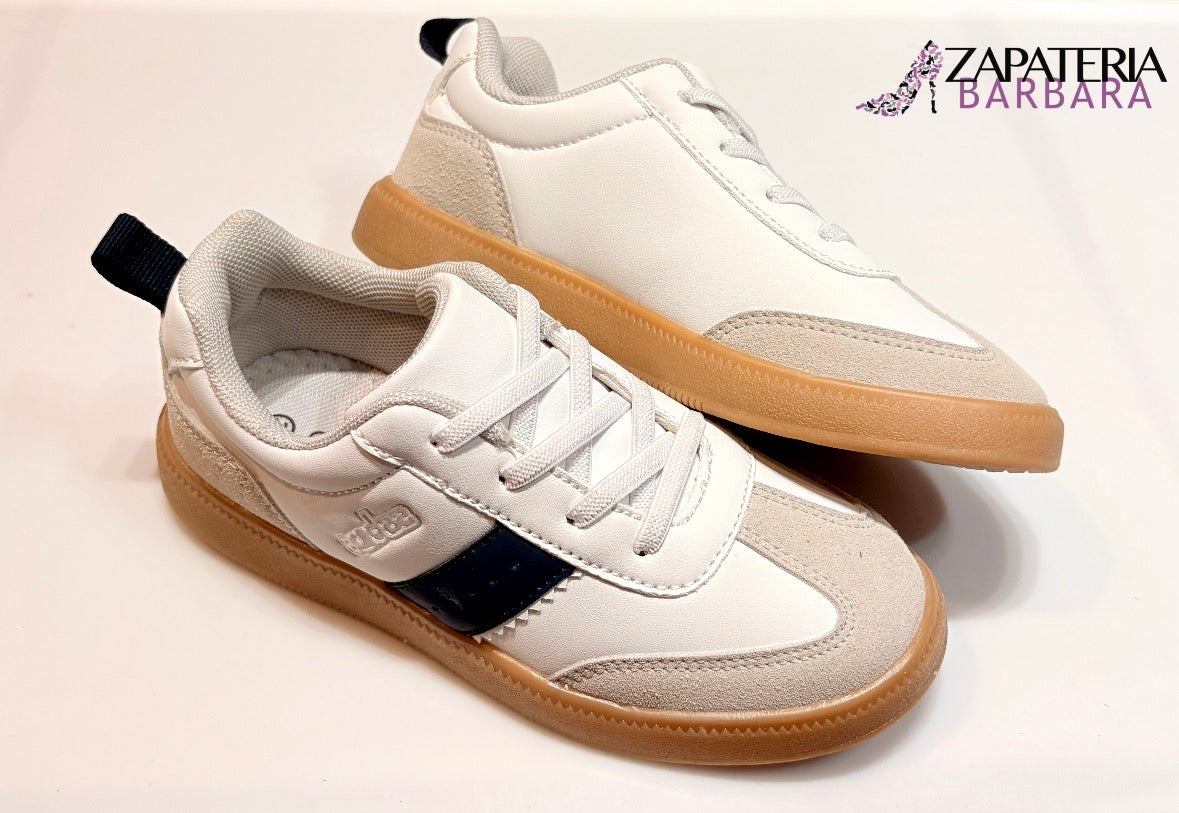 TENI NIÑO 206800 AUDAZ BLANCO CON LINEAS AZULES