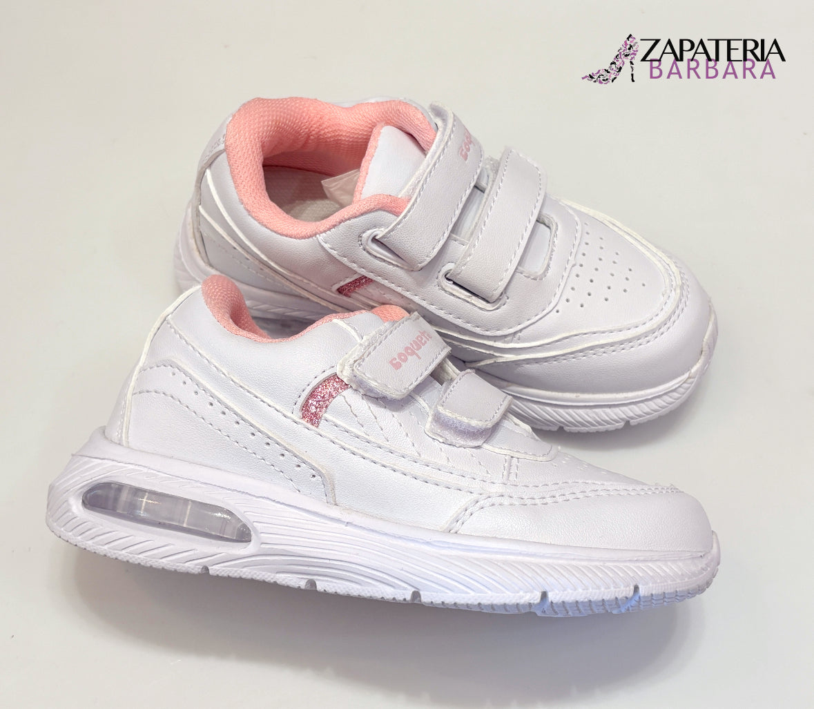 TENIS ESCOLAR NIÑA 156748 BURBUJA AIRE BLANCO/ROSA