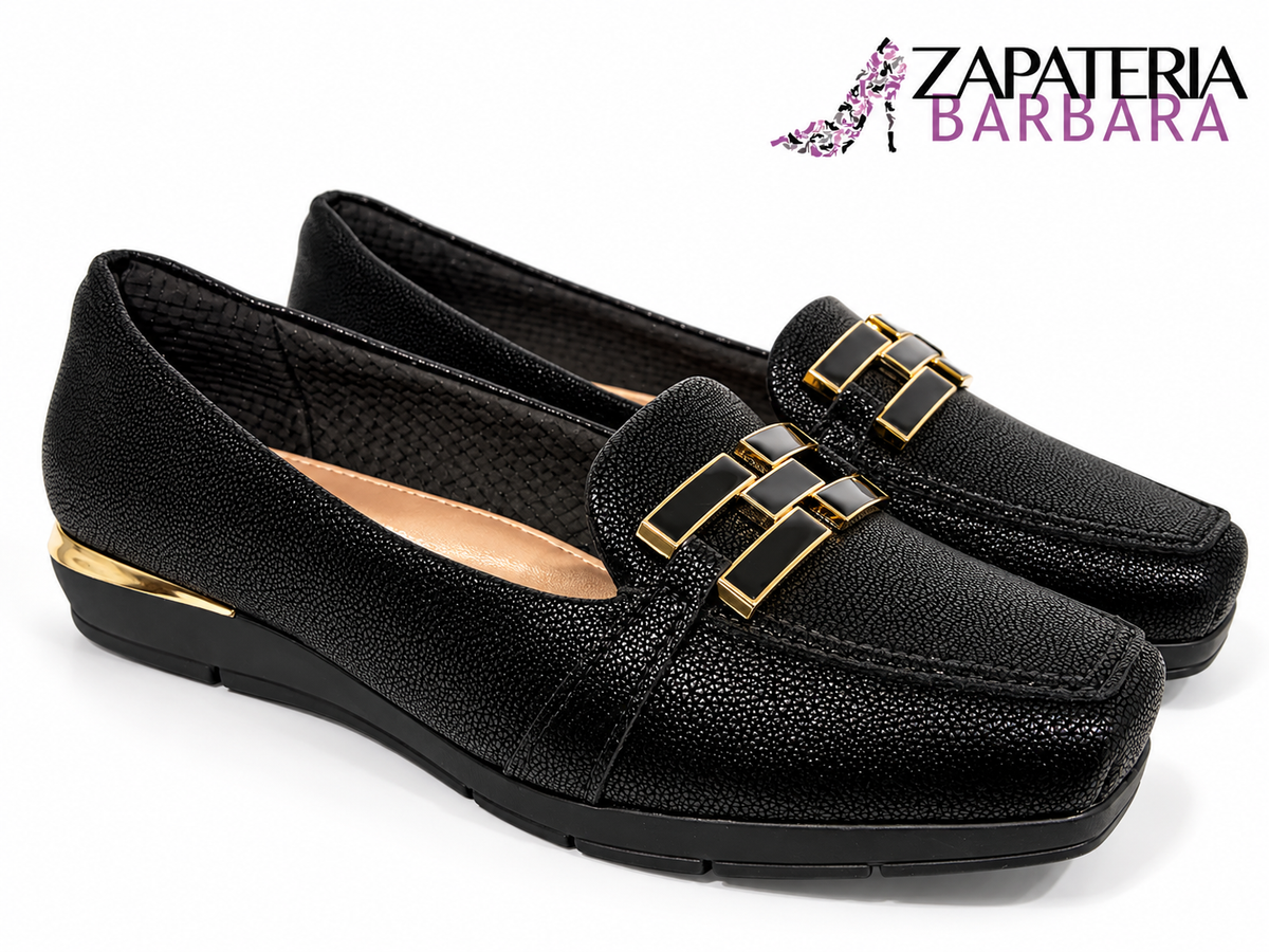 MOCASIN 147329 PICCADILLY PRETO C/BROCHE