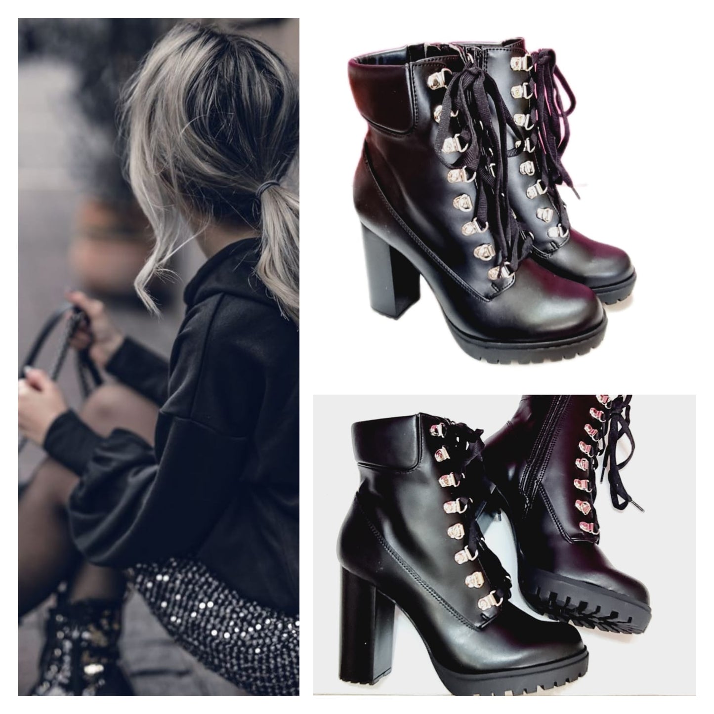 BOTIN 546 SENTIES CORDONES NEGRO