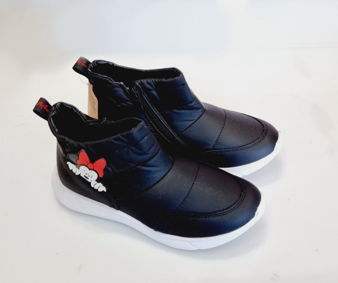 TENIS BOTITA MINNIE 15005 DISNEY IMPERMEABLE NEGRO