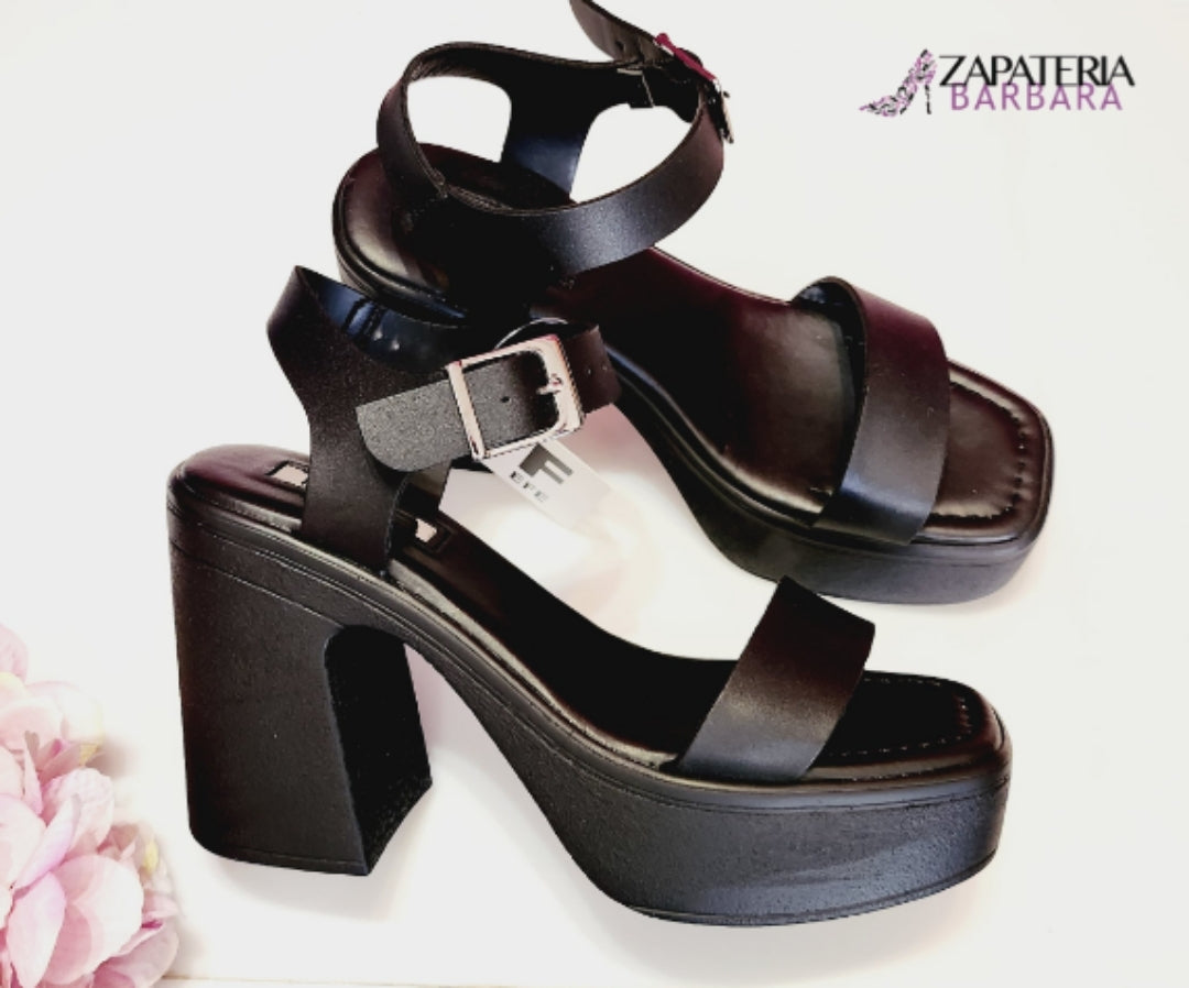 HUARACHE PLATAFORMA EFE 238802 GEORGIA NEGRO