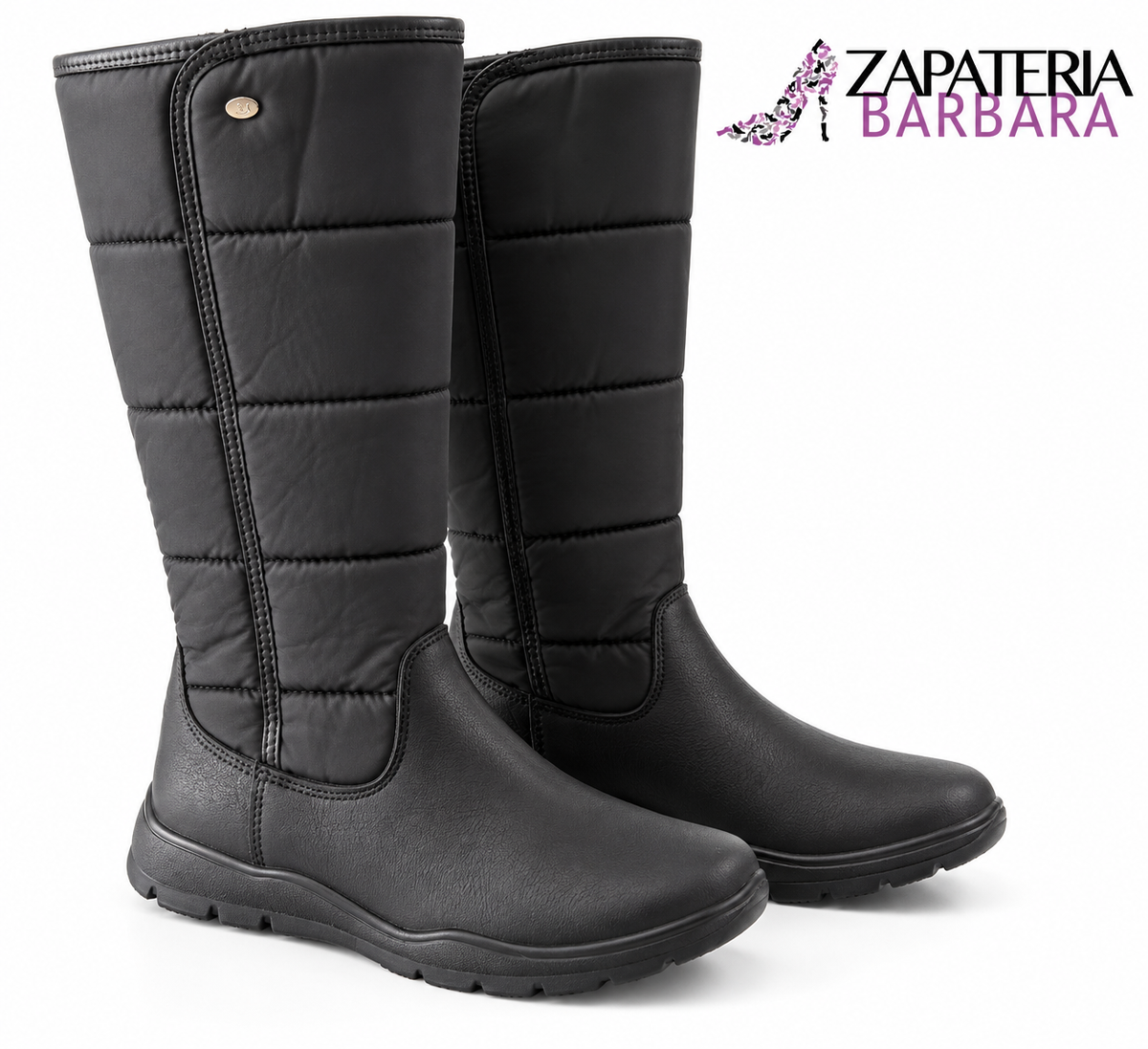 BOTA LARGA 172700 COQUETA PIEL NEGRA