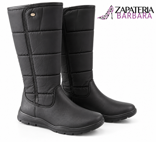 BOTA LARGA 172700 COQUETA PIEL NEGRA