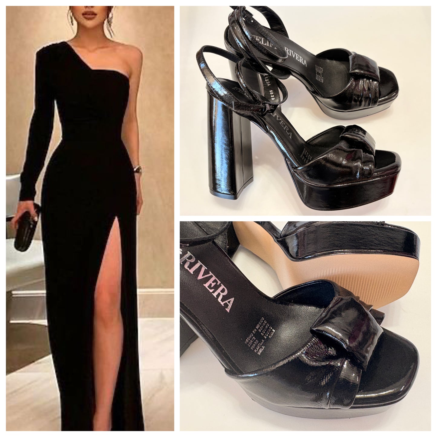 ZAPATILLA FELIPE RIVERA 11226 CHAROL NEGRO