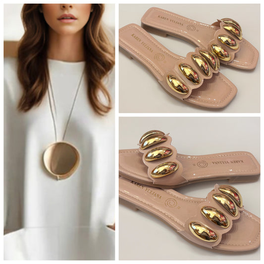 SANDALIA KAREN YULIANA 1014 CH MAQUILLAJE/ORO