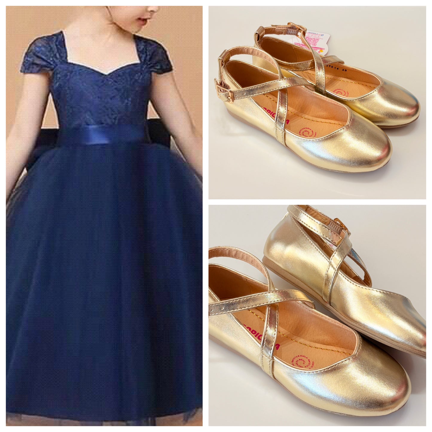 BALERINA NIÑA TROPICANA 461014 CRUZADA ORO