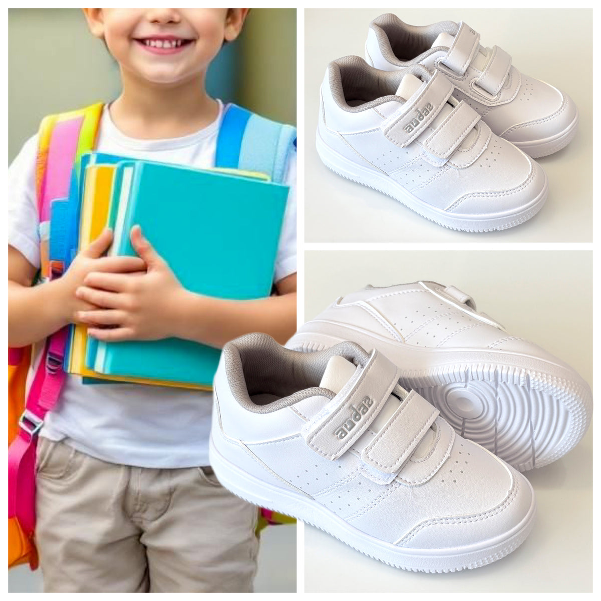 TENI ESCOLAR 139512 AUDAZ TIPO NIKE BLANCO NIÑO