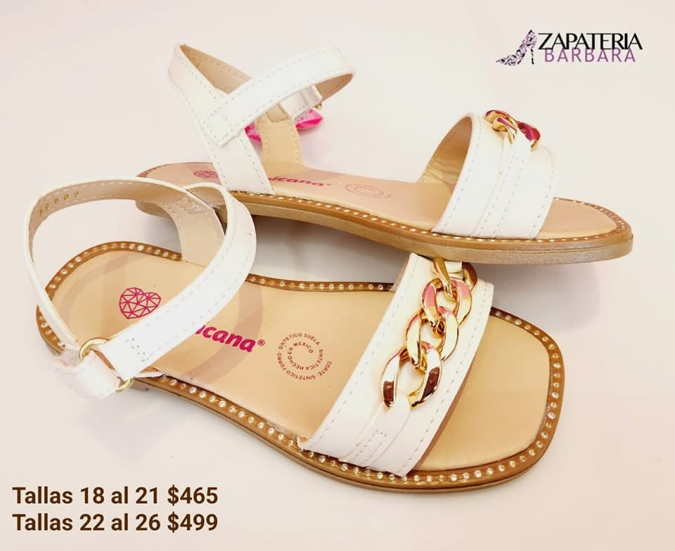 HUARACHE NIÑA TROPICANA 39003 SELMA CADENA LATTE