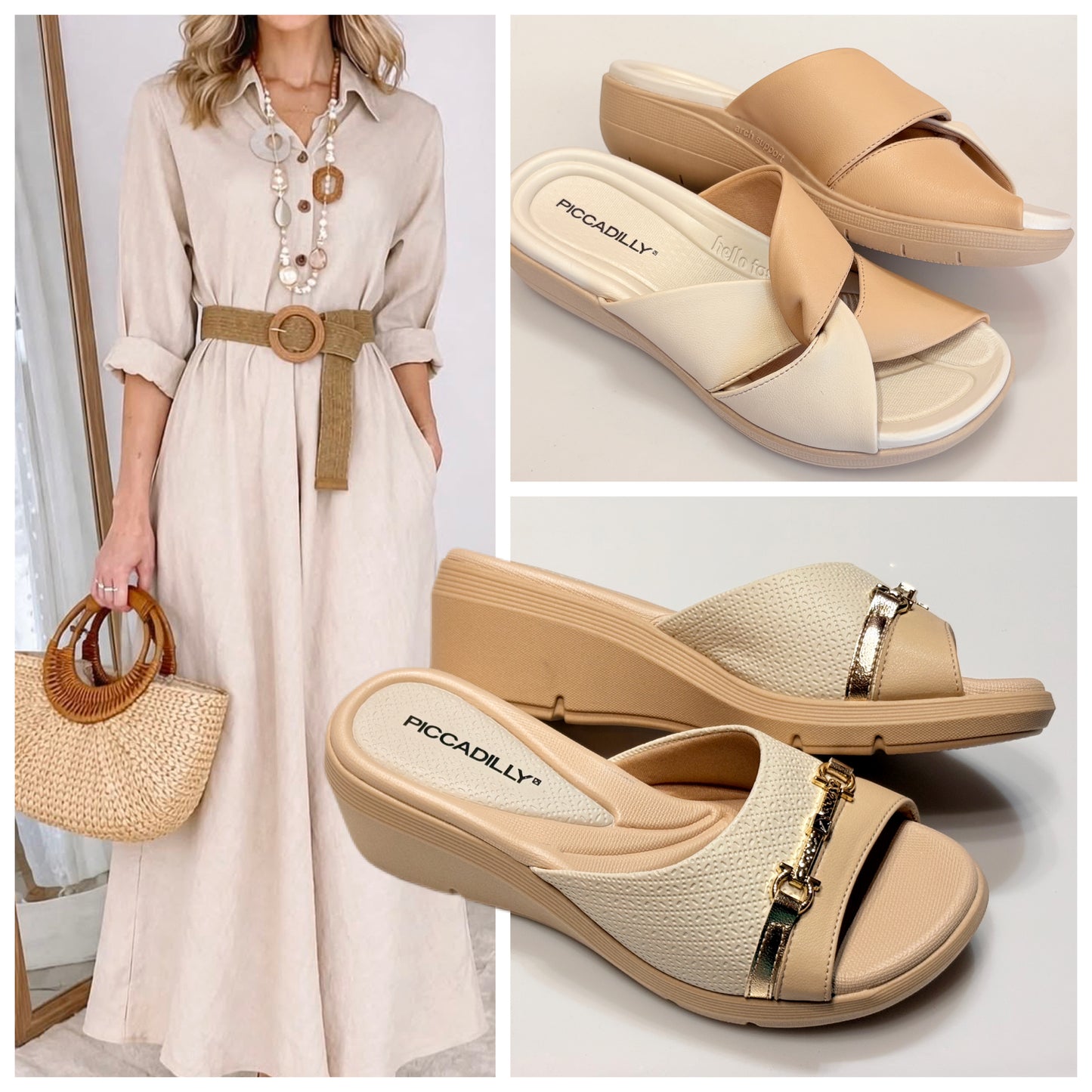 SANDALIA CONFORT 239023 PICCADILLY NUDE BEIGE