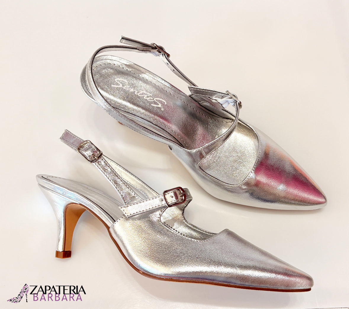 ZAPATILLA TACON MINI 229 SENTIES PLATA