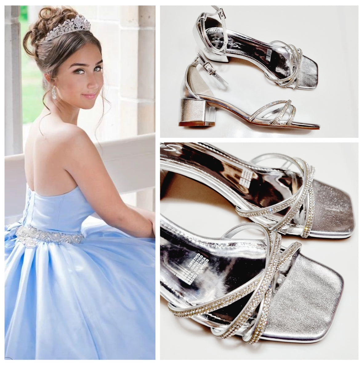 ZAPATILLA TACON MINI SENTIES 961 PLATA