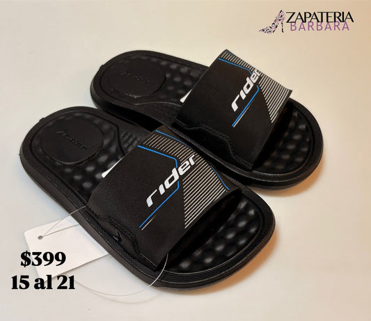 SANDALIA 12223 SLIDE RIDER FULL WET NEGRO GRIS