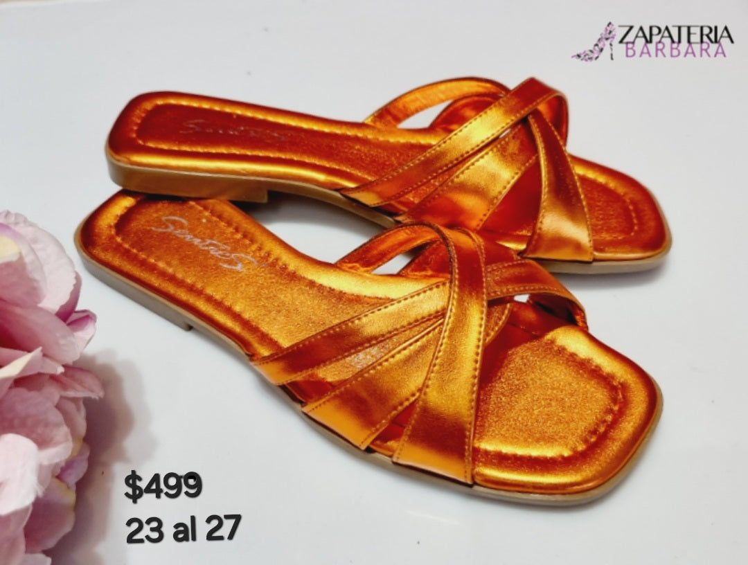 SANDALIA SENTIES 602 AMBAR METALICO