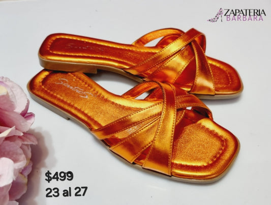SANDALIA SENTIES 602 AMBAR METALICO