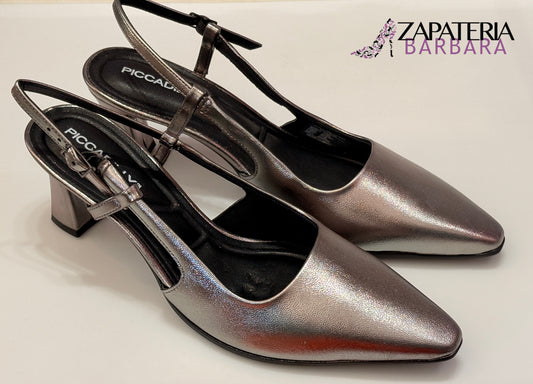 ZAPATILLA DESTALONADA PICCADILLY 764005 INOX