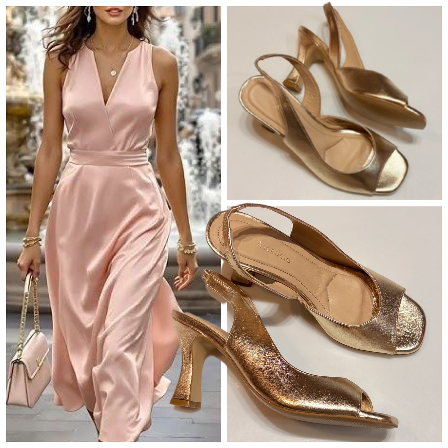 ZAPATILLA ASCENCIO 26194 PIEL CHAMPAGNE