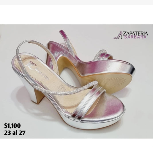 ZAPATILLA RAUL COSS 1108 JENIFER TIRA BRILLOS PLATA