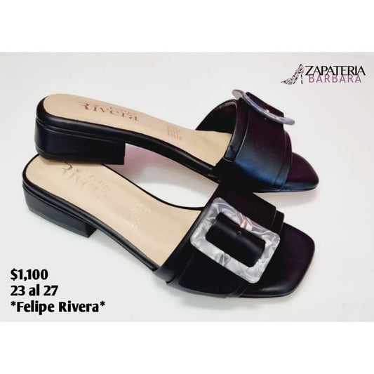 SANDALIA TACON MINI 60900 FELIPE RIVERA NEGRO