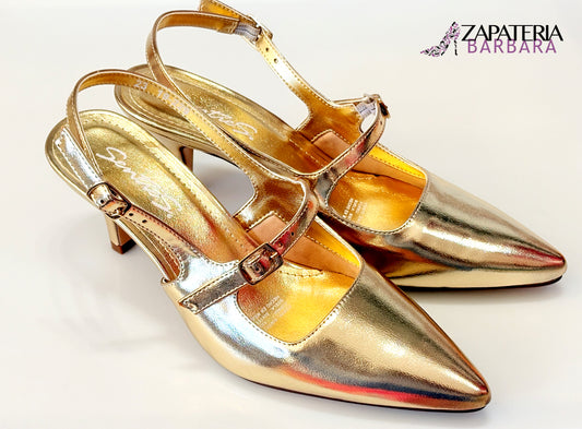 ZAPATILLA TACON MINI 229 SENTIES ORO