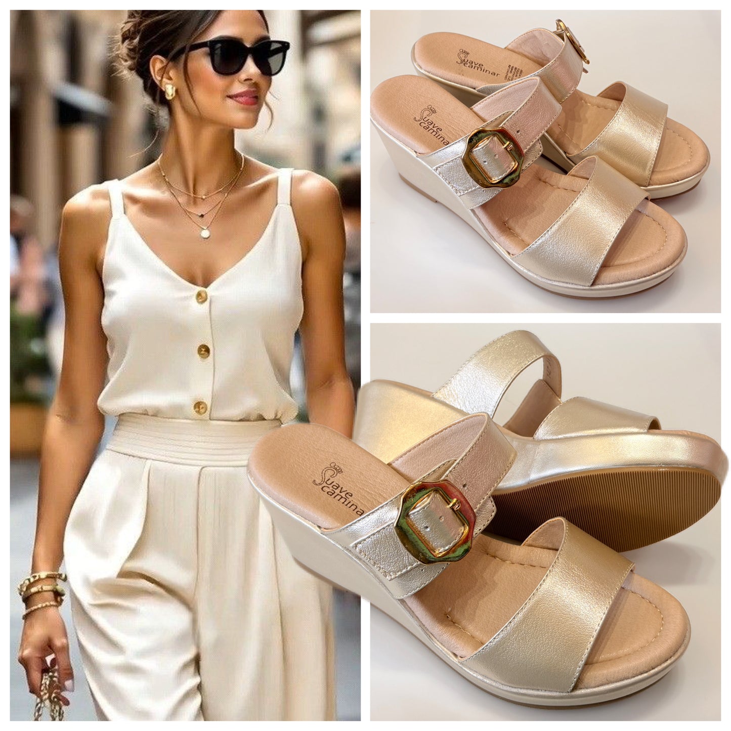 SANDALIA PLATAFORMA M-147 SUAVE CAMINAR PIEL MERCURIO