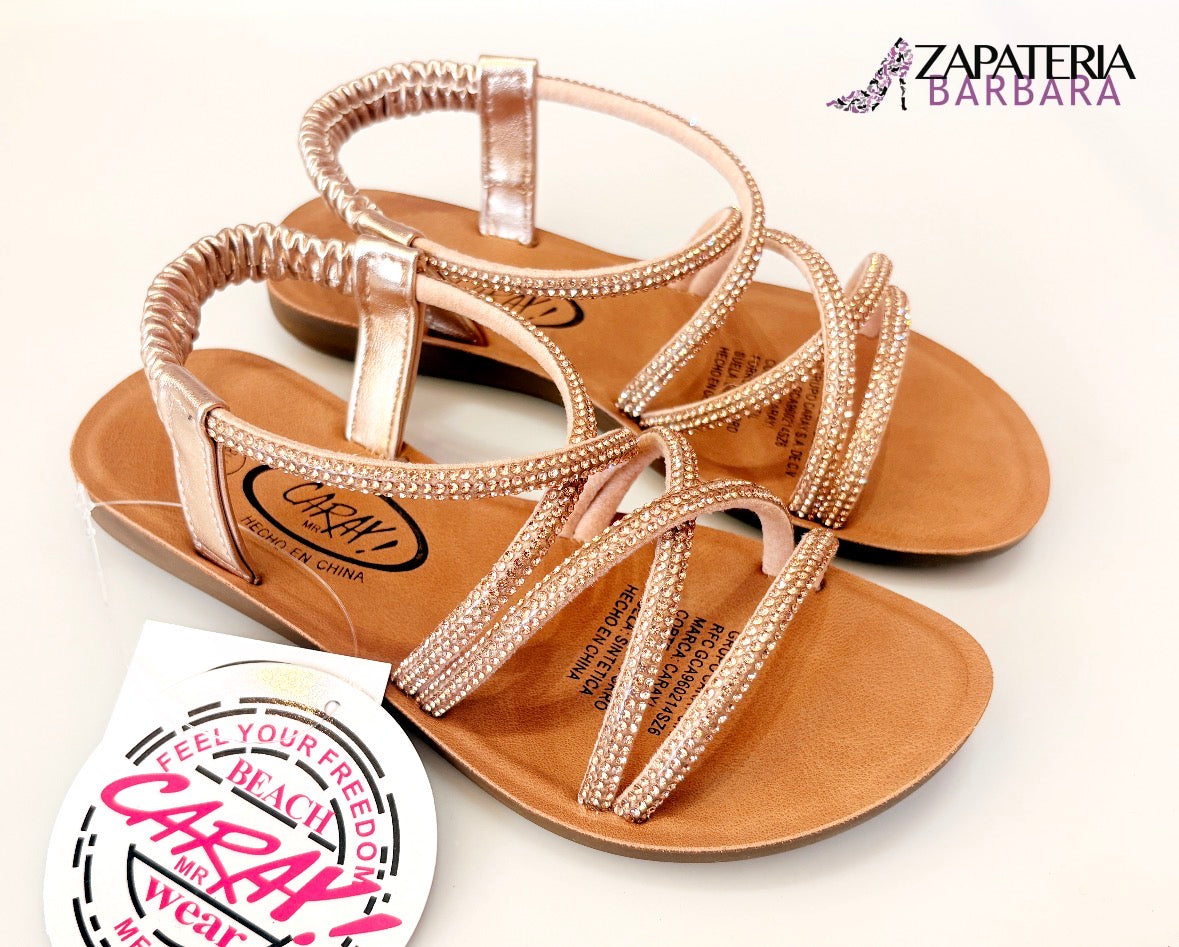 HUARACHE NIÑA 09 CARAY LAYMA ROSE GOLD
