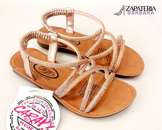 HUARACHE NIÑA 09 CARAY LAYMA ROSE GOLD