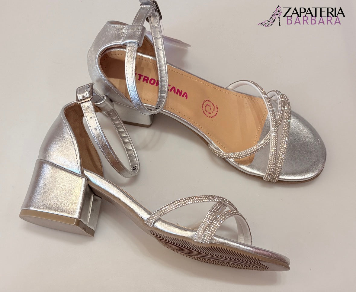 ZAPATILLA NIÑA 591001 PLATA TROPICANA