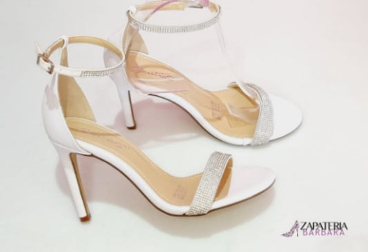 ZAPATILLA SENTIES 242 CABRA BLANCO C/BRILLOS