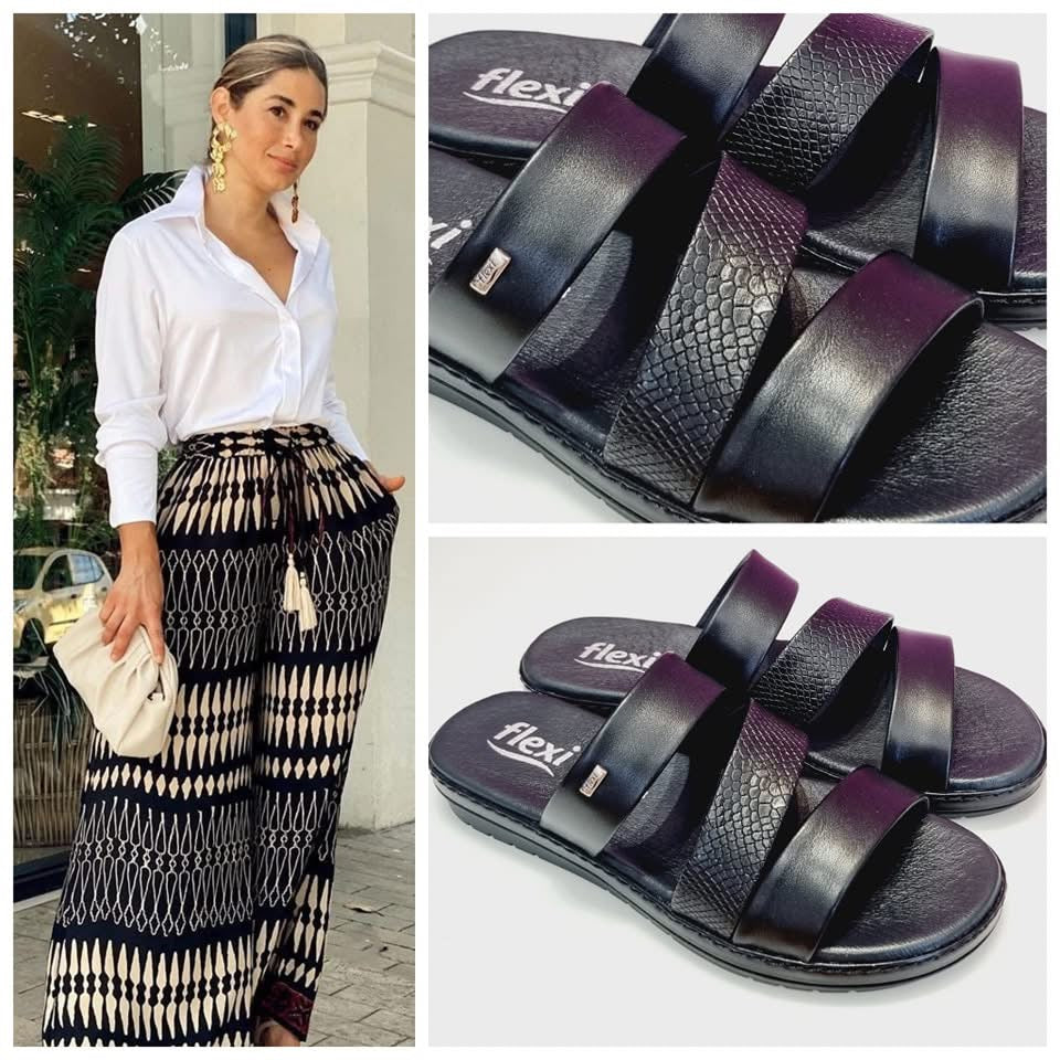 SANDALIA FLEXI 100228 TIRAS NEGRO