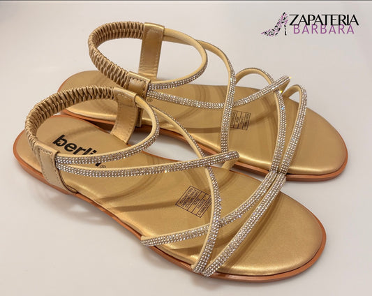 SANDALIA 769009 BERLIN BLOSSOM TIRAS ORO