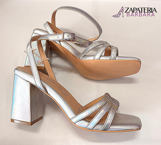 ZAPATILLA DE FIESTA 47077 PEREZ LETE PLATA