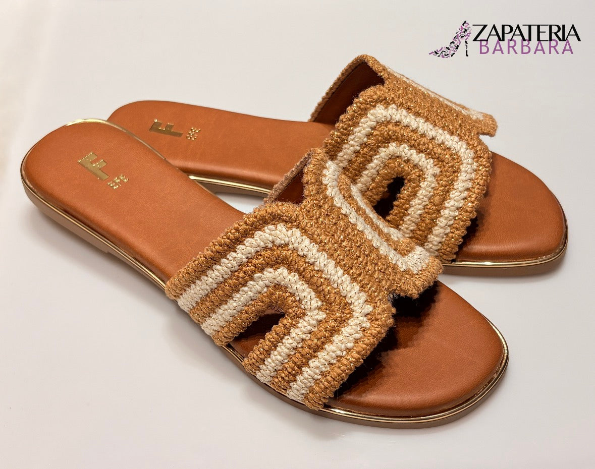 SANDALIA DE PISO 268006 EFE PANAMA CAMEL/YUTE