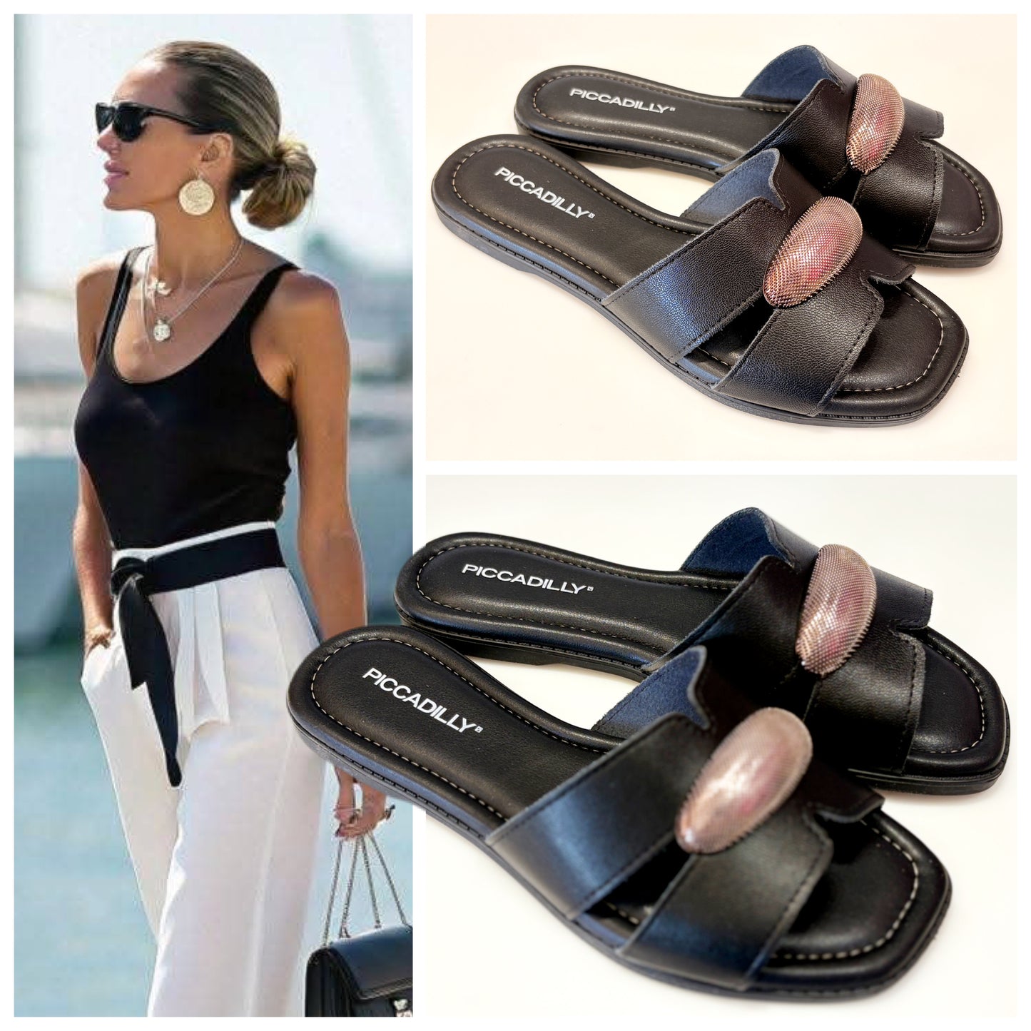 SANDALIA 508069 PICCADILLY PISO NEGRO