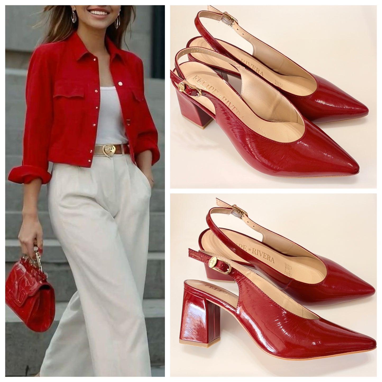 ZAPATILLA FELIPE RIVERA 20730 RICHIATO ROJO CHILI