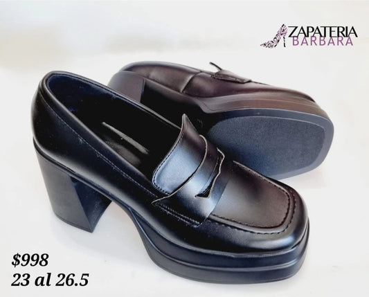 MOCASIN SENTIES 752 PLATAFORMA NEGRO