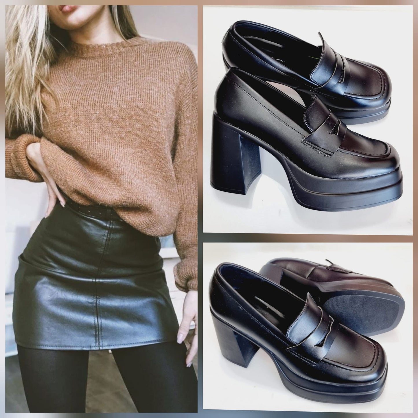 MOCASIN SENTIES 752 PLATAFORMA NEGRO
