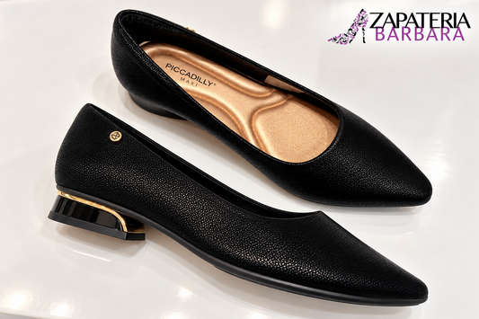 FLAT PUNTAL 279004 PICCADILLY PRETO NEGRO