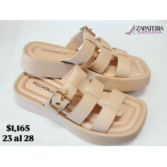SANDALIA PICCADILLY 223060 MARFIL / NEGRO
