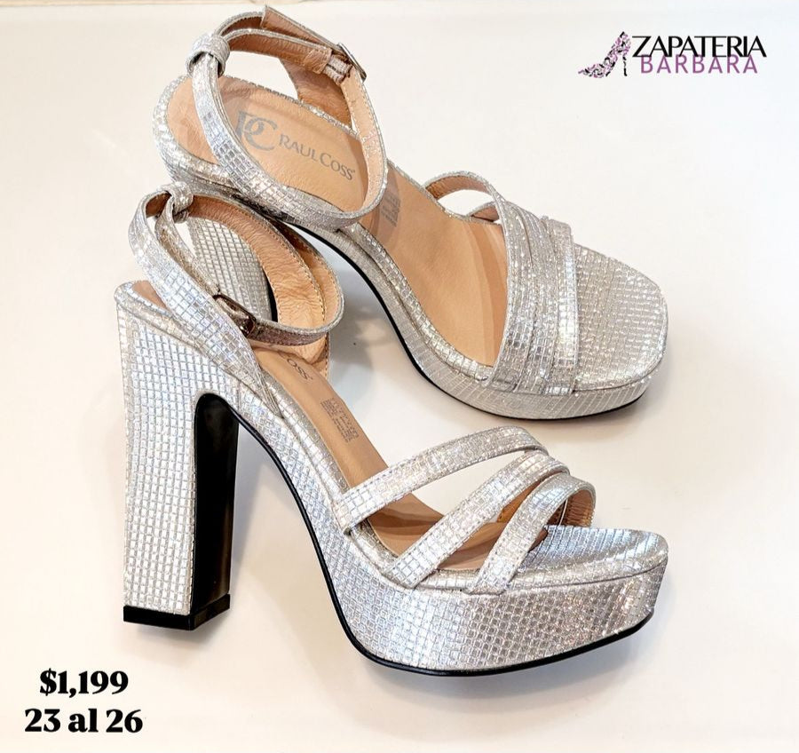 ZAPATILLA PLATAFORMA RAUL COSS 0606 PLATA