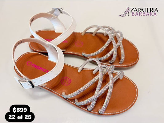 HUARACHE TROPICANA 530001 BCO/TAN