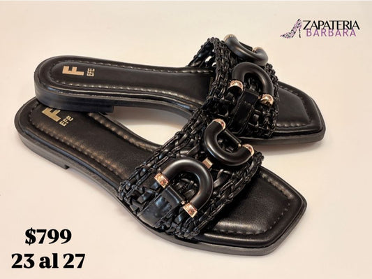 SANDALIA EFE 158101 NEON NEGRO
