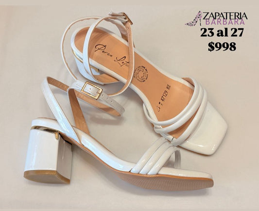 ZAPATILLA PEREZ LETE 47129 CHAROL BLANCO