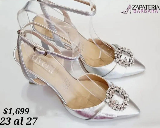ZAPATILLA CERRADA FELIPE RIVERA 20809 BROCHE PLATA
