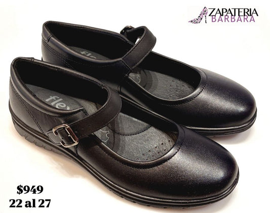 ZAPATO ESCOLAR FLEXI 35322 NEGRO LISO